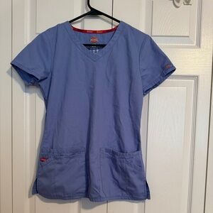 Women's EDS Signature V-Neck Scrub Top ceil blue XS in excellent condition
